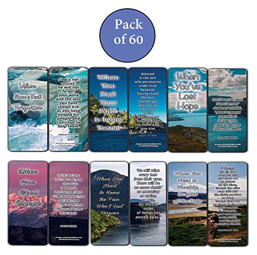 When Your Faith Is Tested Memory Verses Bookmarks (60-Pack) - Perfect Giftaway for Sunday School and Ministries