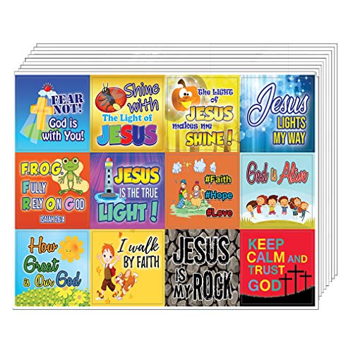 Shine for JESUS Stickers (20-Sheet) - Great Giftaway Stickers for Ministries