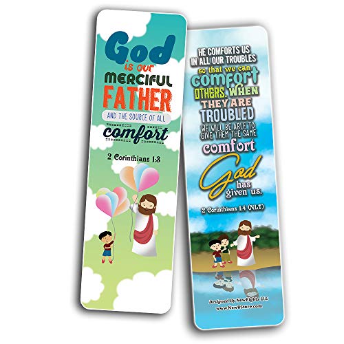 God's Comfort Christian Living Bookmarks (30-Pack) - Stocking Stuffers for Boys Girls - Children Ministry Bible Study Church Supplies Teacher Classroom Incentives Gift