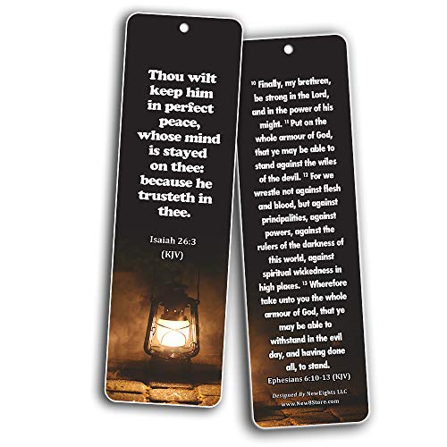 KJV Religious Bookmarks - Bible Verses About Trusting the Lord During Crisis (30 Pack) - Handy Reminder For Us Completely Trust In God