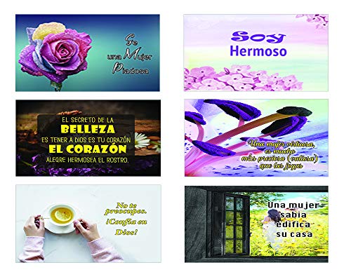 Spanish Devotional Bible Verses for Women Postcards (60-Pack)