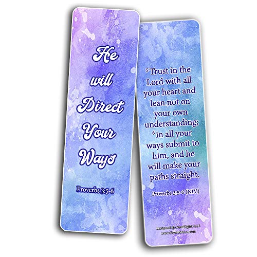 Popular Bible Verses Bookmarks Series 2 (60 Pack) - Perfect Gift away for Sunday School and Ministries - Reverence Bible Texts VBS Sunday School Easter Baptism Thanksgiving Christmas Rewards