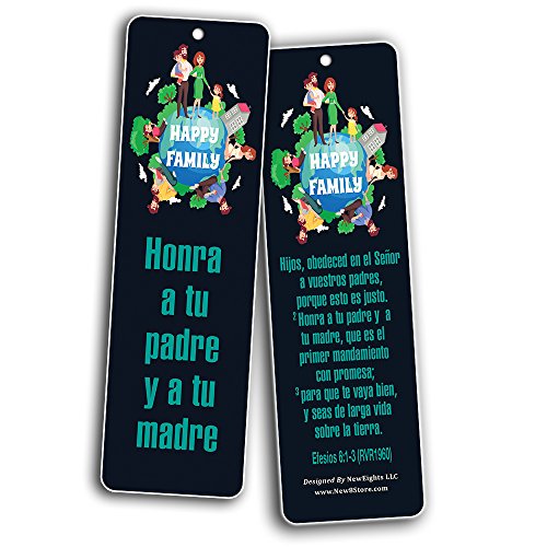 Spanish Religious Bookmarks for Kids (30-Pack)- Character Building Bible Verses - El Fruto Del Espiritu - Filipenses 4:13 - Marcadores de Libros Cristianos para hombres para mujeres - Christian Gift