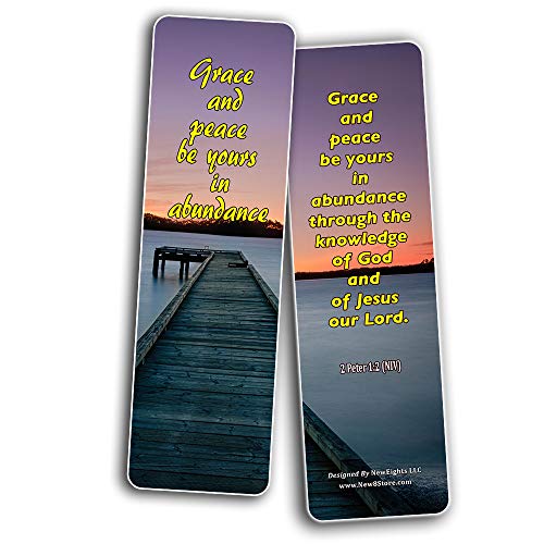 Christian Bible Verses About Marvelous Grace Bookmarks Cards (30-Pack) - God Jesus Love Salvation - Religious Gift to Encourage Men Women Mom Dad Teens Boys Girls Kids