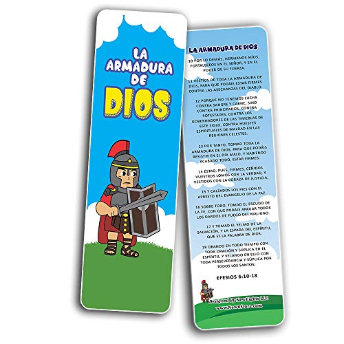 Spanish Armor of God Bookmarks and Stickers for Kids
