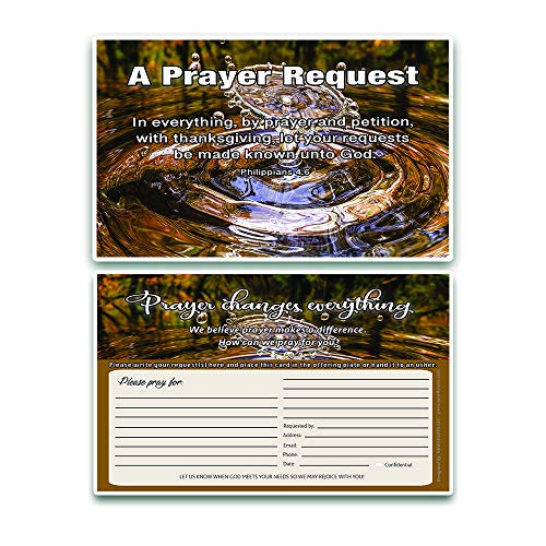 Prayer Request Pew Cards (60-Pack) - NEPC1042 Nature - Variety Nature Theme Designs To Collect Prayer Requests
