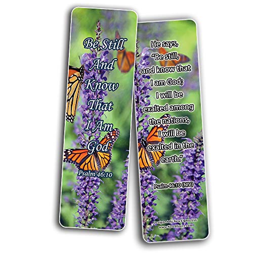 Step Out in Faith Memory Verses Bookmarks (60-Pack) - Great Giveaways for ministries and Sunday Schools