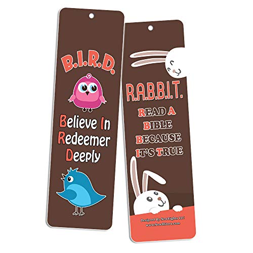 Christian Kids Bookmarks Cards Depend on God (30-Pack) - Bible Colorful Bookmarker for Children - Great Stocking Stuffers for Easter Baptism Thanksgiving Christmas Sunday School