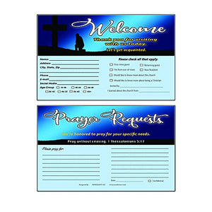 Church Visitor Card and Prayer Request Card Set A