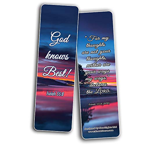 Seek God's Plan Memory Verses Bookmarks (60-Pack) - Great Giveaways for ministries and Sunday Schools