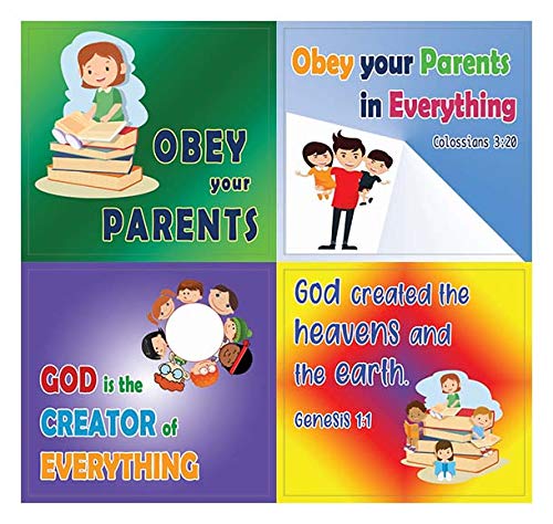 Bible Verses Every Kid Should Know Stickers (20-Sheet) - Great Giftaway Stickers for Ministries