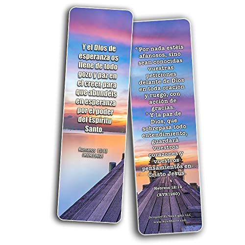 Spanish Bookmarks - Popular Inspirational Bible Verses (30-Pack)