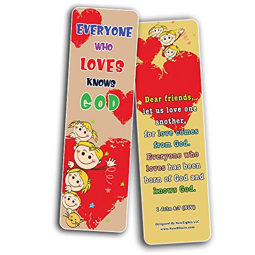 Love One Another Bible Verses Bookmarks for Kids