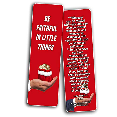 Christian Bible Bookmarks for Biblical Financial Principles Series 2 (60-Pack) - Stocking Stuffers for Men Women Sunday School Church Supplies - Money Management Finances Cards