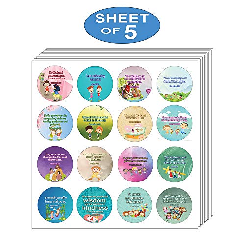 Kindness Bible Verses Stickers for Kids  (5-Sheet)