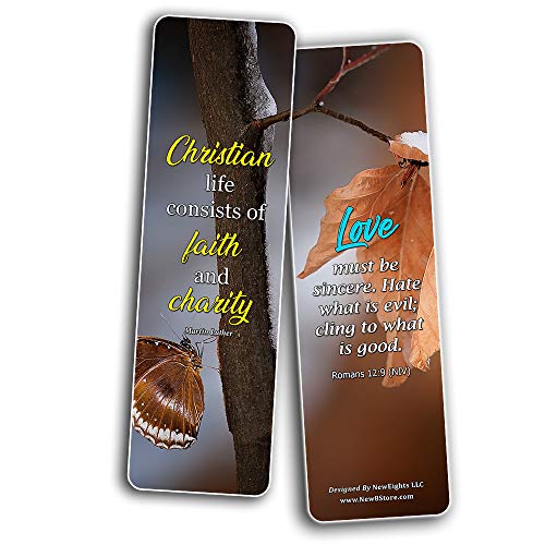 Inspirational Quotes About Christian Life Bookmarks (60-Pack) - Perfect Gift away for Sunday School and Ministries