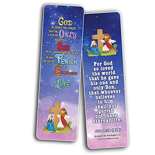 Salvation Gospel Bible Verses Bookmarks for Kids (12-Pack)