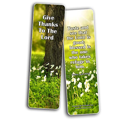 God is Good Bible Verses Bookmarks (60 Pack) - Perfect Giftaway for Sunday School and Ministries