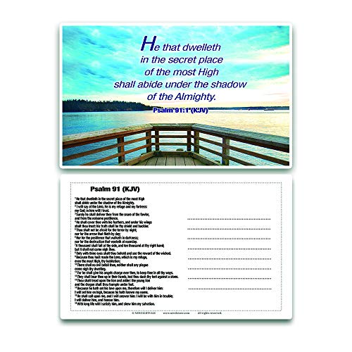 Religious Postcards (30-Pack) - Psalms KJV Psalm 91 46 118 121 139 144 - Bulk Collection & Gift with Inspirational, Motivational, Encouragement Messages