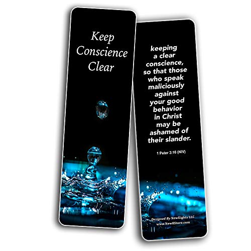 Bible Verses About Integrity Bookmarks (60-Pack) - Stocking Stuffers for Men Women Dad Mom Cell Group Church Supplies VBS