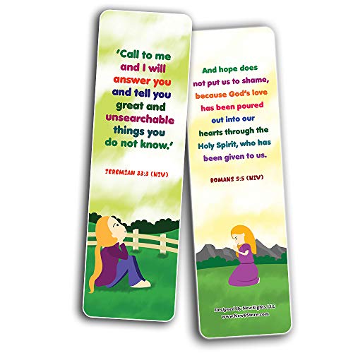 Christian Affirmations Bible Verses for Kids Cards (30-Pack) - Stocking Stuffers for Boys Girls - Children Ministry Bible Study Church Supplies Teacher Classroom Incentives Gift