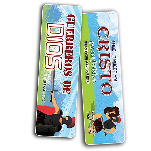 Spanish Armadura de Dios Armor of God Bookmarks (30-Pack) - Stocking Stuffers for Men & Women - Bible Study Church Supplies Teacher Classroom Incentives Gift
