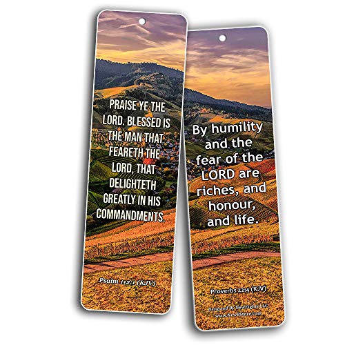 KJV Scriptures Bookmarks - Fear of The Lord (30-Pack) - Great Bible Text Compilation that is Handy and Easy To Bring Along With