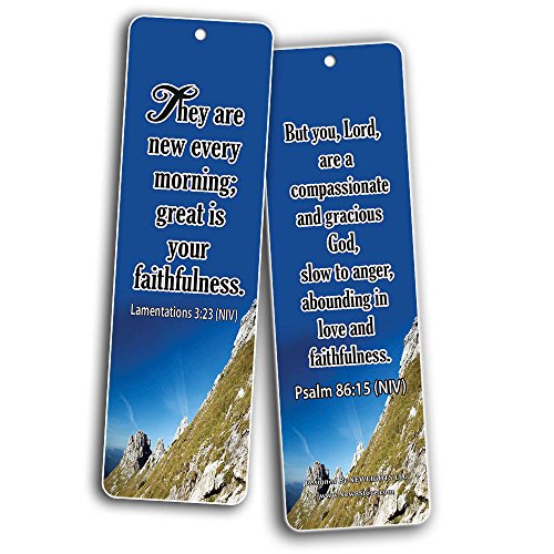 Religious Bookmarks Cards (12-Pack)- Popular Bible Verses about God's Love - Best Encouragement Gifts for Men Women Teens Kids - Church Supplies