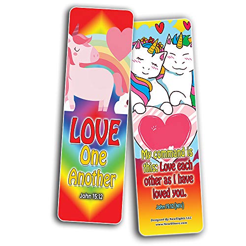 Christian Bookmarks Cards - Unicorn (60-Pack)