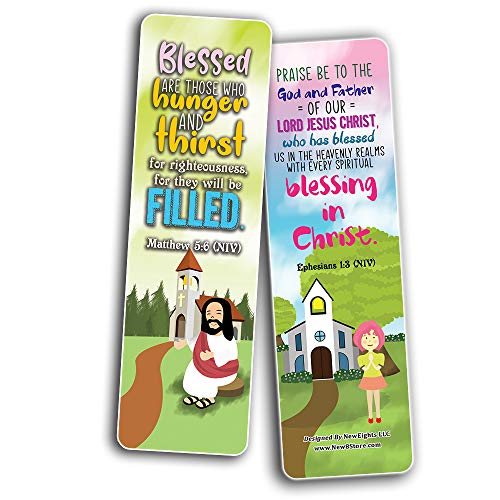 God's Blessing Christian Living Bookmarks (30-Pack) - Stocking Stuffers for Boys Girls - Children Ministry Bible Study Church Supplies Teacher Classroom Incentives Gift