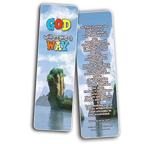 In Christ Alone Bible Bookmarks for Kids (60 Pack) - Perfect Gift away for Sunday School and Ministries - Church Memory Verse Sunday School Rewards - Christian Stocking Stuffers Birthday Assorted Bulk