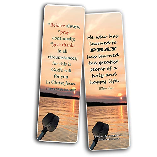 Prayer Bible Verses and Christian Quotes Bookmarks (30-Pack) - Handy Prayer Perfect for Christians
