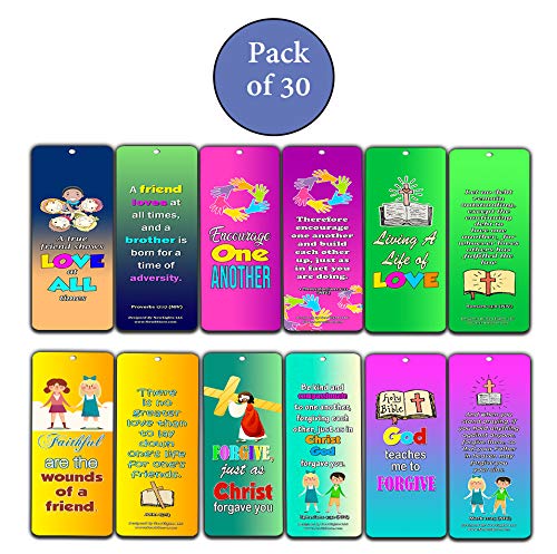 Favorite Bible Verses for Kids - Friendship, Love and Forgiveness (30-Pack) - Handy Memory Verses for Kids Perfect for Children?s Ministries and Sunday Schools