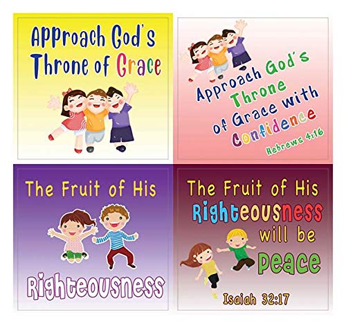 Confidence Building Scriptures Stickers for Kids (20-Sheet) - Great Giftaway Stickers for Ministries