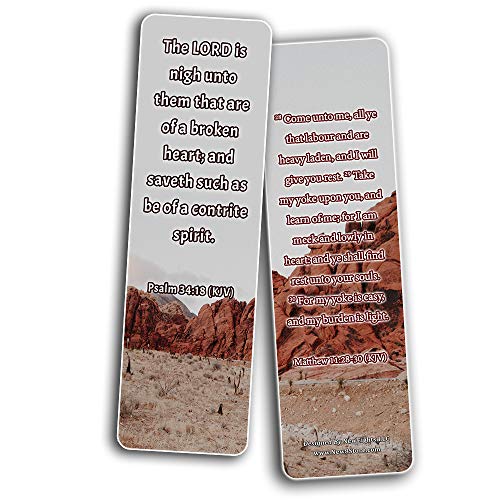KJV Uplifting Healing Scriptures For The Brokenhearted Bookmarks (30-Pack)