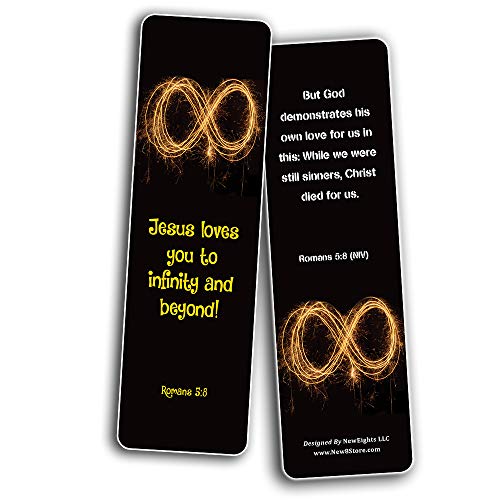 Christian Love You 3000 Bookmarks Cards (60 Pack) - Stocking Stuffers for Sunday School Cell Group VBS Bible Study Teacher Student Classroom Rewards Incentives Church Supplies Hospital Ministry