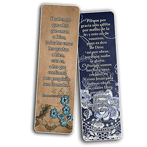 Spanish Vintage Favorite Scriptures Bookmarks for Women (60-Pack) - Great Giveaways for Ministries and Sunday Schools