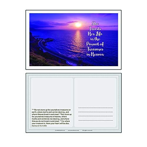 Bible Verses About Virtuous Woman Postcards (30-Pack) - Perfect Giveaway for Ministries and Sunday Schools