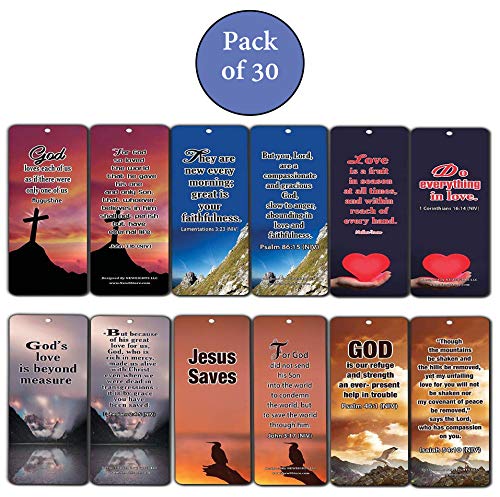Popular Bible Verses about God's Love Bookmarks (30-Pack)
