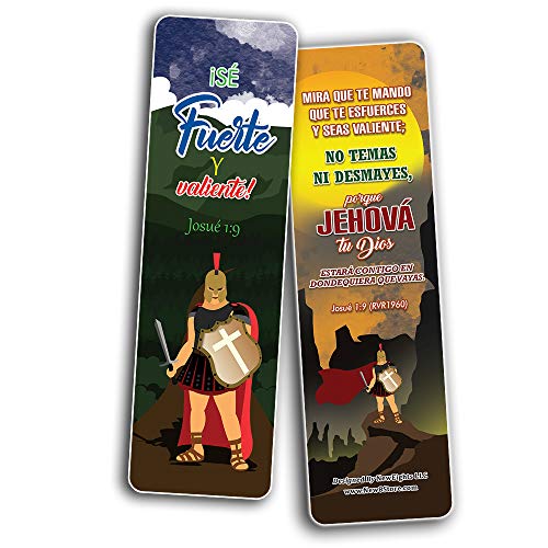 Spanish Armadura de Dios Armor of God Bookmarks (60-Pack) - School Rewards - Christian Stocking Stuffers Birthday Party Favors Assorted Bulk Pack