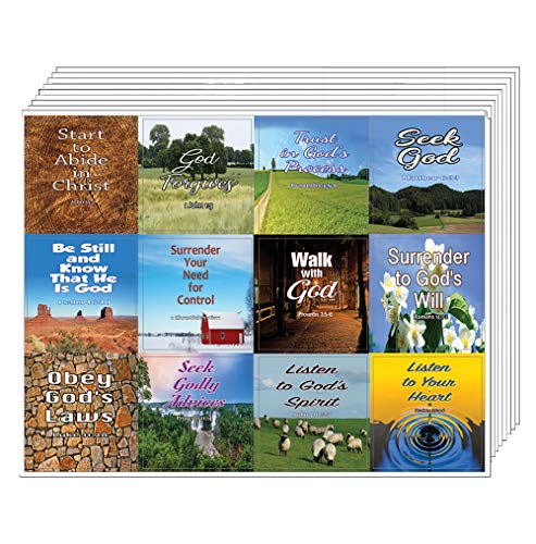 God?s Will for Your Life Christian Stickers (20 Sheets) - Assorted Mega Pack of Religious Inspirational Stickers - Proverbs 3:5-6 Church Supplies Sunday School VBS Bible Study Teacher Student Gifts