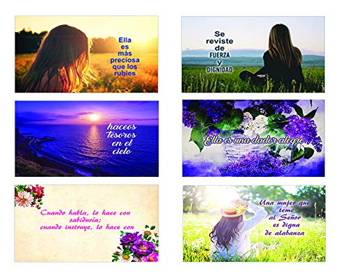 Spanish Bible Verses About Virtuous Woman Postcards (60-Pack)