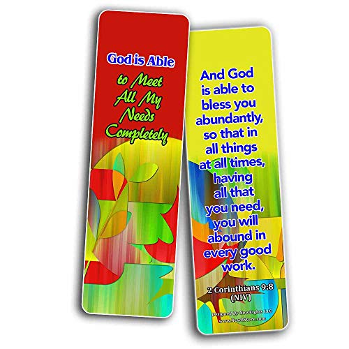 Powerful Bible Verses Bookmarks - Blessings (60 Pack) - Perfect Giveaways for Sunday School and Ministries Designed to Inspire Women and Men