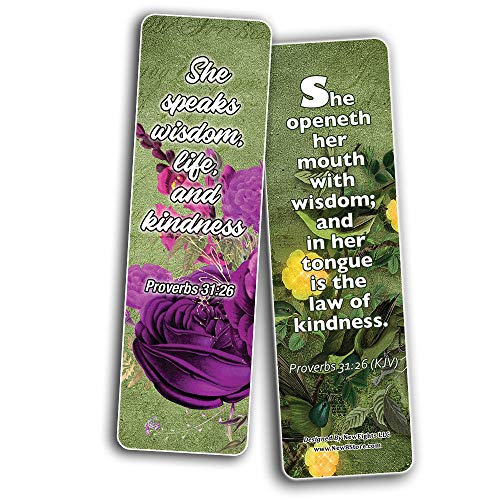 Virtuous Women Proverbs 31 KJV Scriptures Bookmarks for Women (12-Pack)