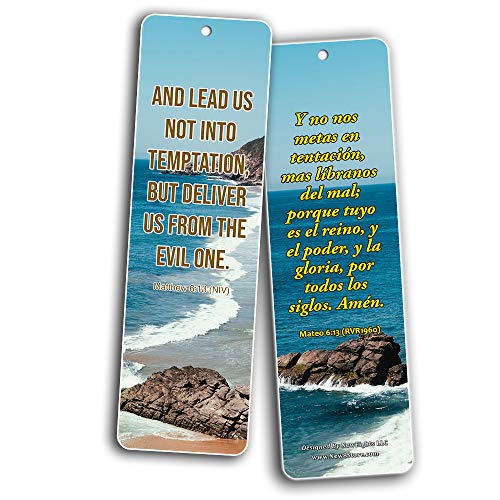 Bilingual Encouraging Bible Verses Bookmarks - Overcome Temptation (30-Pack) - Handy Bilingual Bible Verses Perfect for Daily Encouragement to Resist Temptation