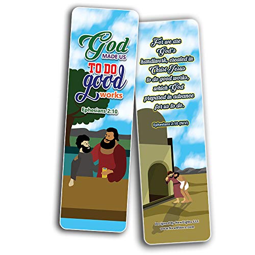 The Good Samaritan Christian Bookmarks Cards (30-Pack) - Stocking Stuffers for Boys Girls - Children Ministry Bible Study Church Supplies Teacher Classroom Incentives Gift