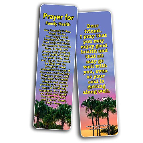 Prayers for Family Bookmarks (30 Pack) - Handy Sample Prayer Perfect For Family Gatherings