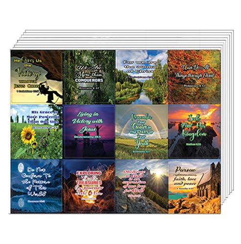 Religious Victory and Priorities in Life Stickers (10 Sheets) - Assorted Mega Pack of Inspirational Stickers