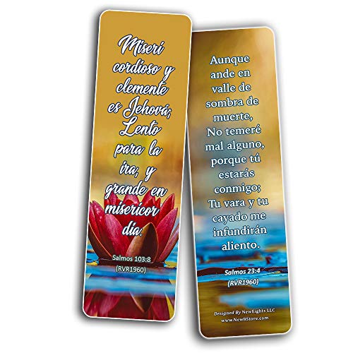 Spanish Christian Faith Scripture Bookmarks RVR1960 (60-Pack) - Great Giveaways for Ministries and Sunday Schools