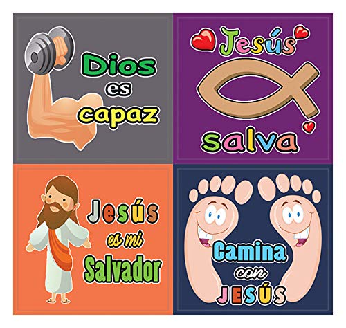Spanish Smile God Loves You Stickers (10 Sheets) - Sunday School Giveaways for Kids and Children
